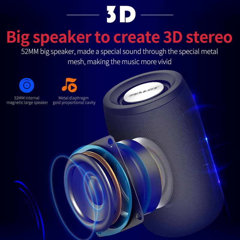 ZEALOT S32 Marine Camouflage TWS Bluetooth Portable Speaker Outdoor Waterproof