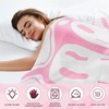Frienda Preppy Throw Blanket Pink Smile Face Blanket Cute Flannel