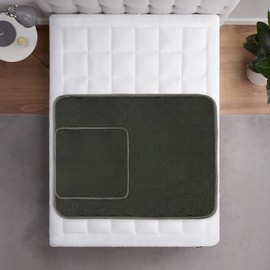 Waterproof Heavy Absorbency Incontinence Bed Pads Set Extra Large Machine Washable Mattress Pads Protector with Non-slip Backing Reusable Bed Wetting for Adults 2Pcs (1pc 35x60In, 1pc 21x22In)