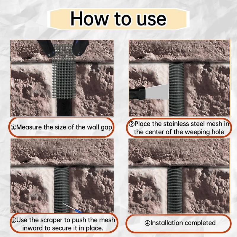 Stainless Steel Weep Hole Covers for Brick Walls Wall Hole
