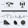 JUBEST 4FT Heavy Duty Bypass Door Hardware with Finger Pulls,Sturdy
