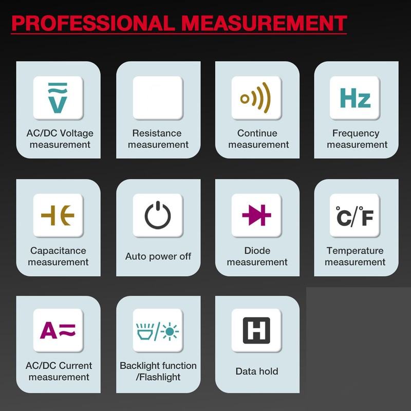 HT135D Digital Multimeter 4000 Counts Electrical Tester for AC DC