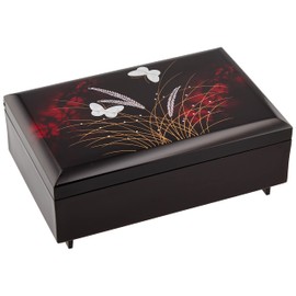 Nakatani Bros Shokai Yamanaka Lacquer Artisan Jewelry Box (Music Box Included) Before Shell Musashino 33-3713