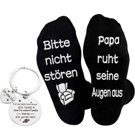 Dongcill Father's Day Gifts for Dad, Dad Socks, Keyring Dad, Father's Day Gift, Dad Gift, Best Dad Gift, Gifts for Dad, Gift Father's Day, Expectant Dad Gift, black, 43 - 46