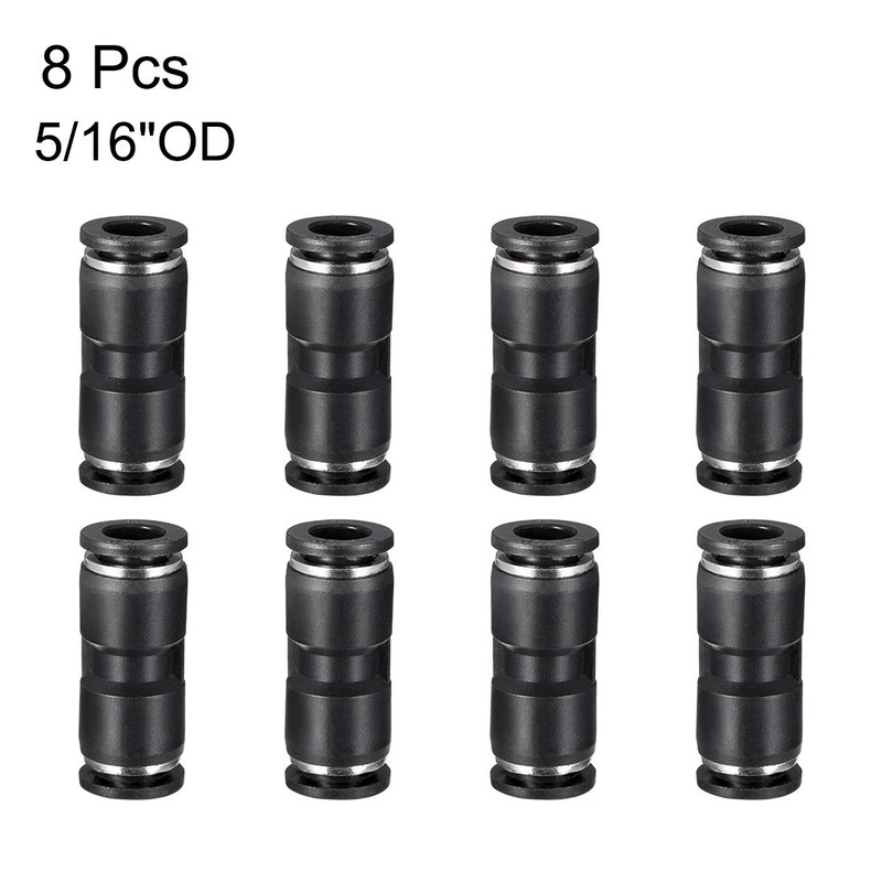 sourcing map Plastic Straight Union Push to Connect Tube Fitting