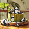 Toymany 6PCS Panda Figurines Toy Set, Realistic Plastic Jungle Animals