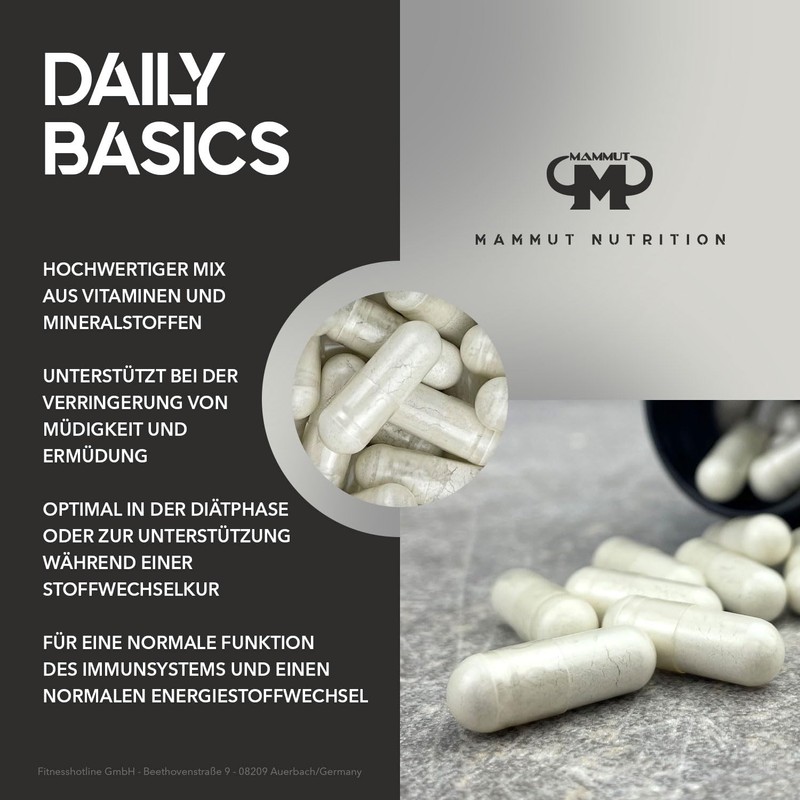 Mammut Nutrition Daily Basics - 90 pieces/tin high-quality mix of