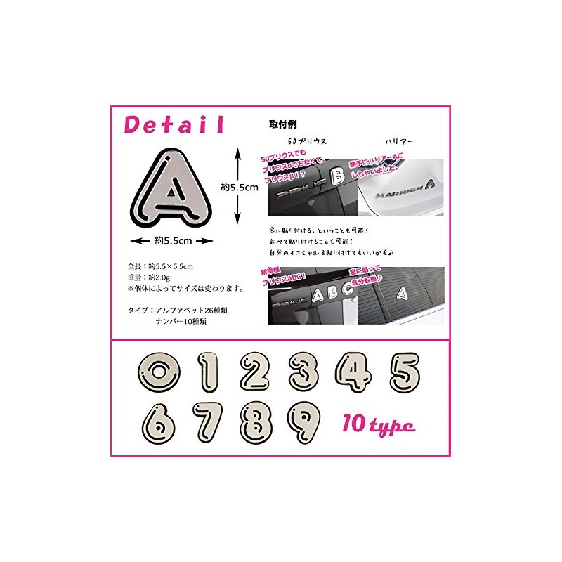 【オーサム/AWESOME】 ナンバーエンブレムチャーム 「7」 ASCM-7