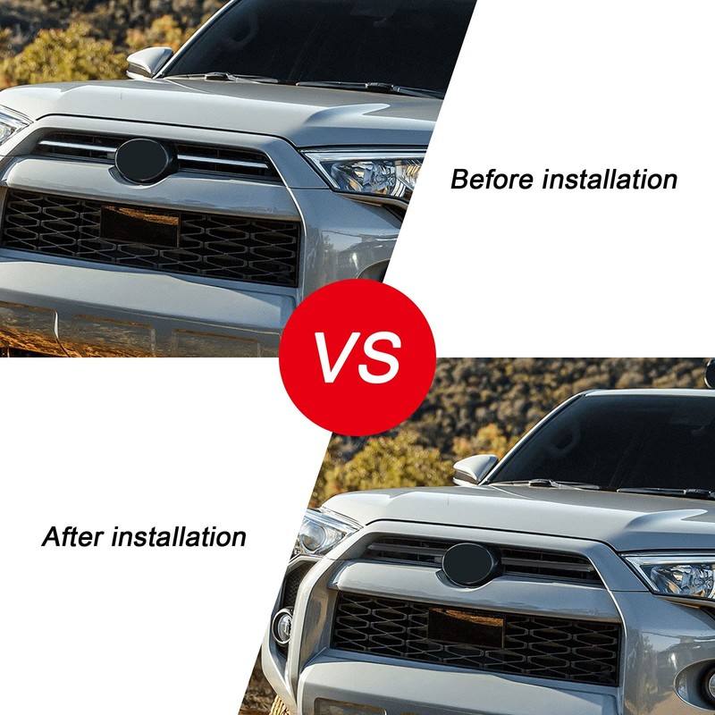 Matte Black Front Center Grille Inserts Cover Trim Replace for