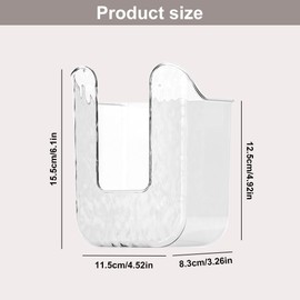 Mtxorvix Genérico Dispensador de Toallitas Húmedas, Toallitas de Pared Sin Perforar para Baño, Caja para Toallitas de Cocina, Dispensador de Toallitas Transparentes (Grey+Blanco)