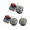 5 Pcs Mute Button 6x6x7.3mm Square Switch Silent Switch Button