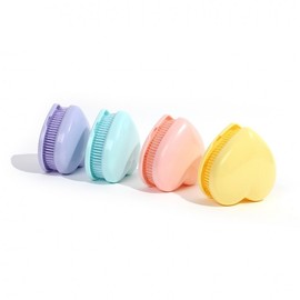Portable Heart Hair Brush Free Size/Green 10ea