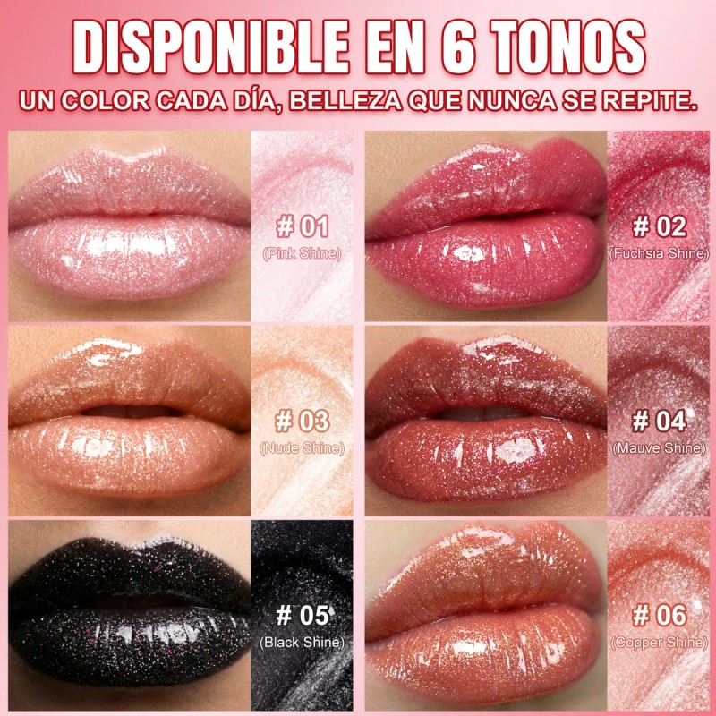Brillo Labial Lip Gloss Hi-shine Acabado Hidratante 6ml
