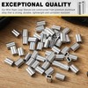 Yaocom 200 Pcs 1/8 Aluminum Crimping Loop Sleeve Cable Crimp