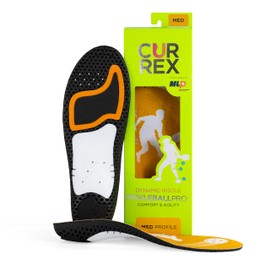 CURREX PICKLEBALLPRO Insoles for Pickleball Shoes – Arch Support Inserts w/Super Grip Surface & Premium Heel Cushioning, Helps Improve Foot Stability – for Men & Women– Medium Arch, XS