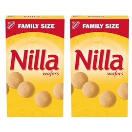 Nilla Wafers Cookies, Vanilla Wafers, Family Size, 15 oz (Pack of 2)