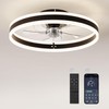 LEDIARY Low Profile Ceiling Fans with Lights, Flush Mount Modern