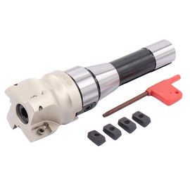 ApplianPar R8 FMB22 Shank Face Mill Arbor and 400R 50MM CNC End Milling Shell cut with 4Pcs APMT1604 Carbide Inserts and T15 Wrench