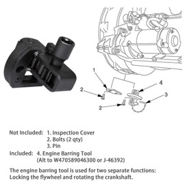 Yoursme Engine Barring Tool for Detroit Diesel DD13, DD15, DD16 Alternative to W470589046300 or J-46392