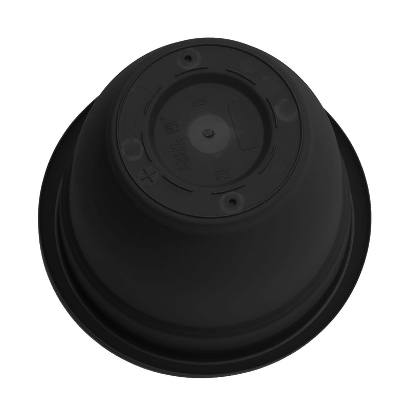 Bloem Ariana 10" Black Round Self-Watering Resin Planter Pot -