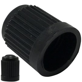 Sherco-Auto Black Plastic Tire Caps Air Valve Stem - Universal Car Bike Truck Wheel - 100 Pack