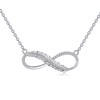 Infinity Chain for Women Sterling Silver Infinity Chain Feather Pendant
