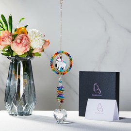 Dog Memorial Gifts for Loss of Dog, Pet Memorial Rainbow Suncatcher Gifts for Dogs, Pet Loss Sympathy Gifts, Crystal Ball Sun Catcher Dog Bereavement Gift,Bullfight,1pcs