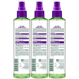 Garnier Fructis Style Curl Shape Defining Spray Gel for Curly Hair, 8.5 Fl Oz, Pack of 3