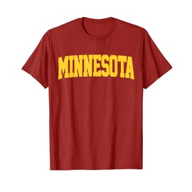 Retro Minnesota Tee Vintage Minnesota Maroon Gold Throwback T-Shirt