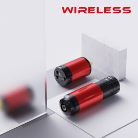 AIDEN 78PCS Wireless Tattoo Gun Kit with 1500mAh Battery and 20PCS Disposable Finger Ledge Needles, Complete Tattoo Kit for Beginner and Tattoo Artist - Red WTK302