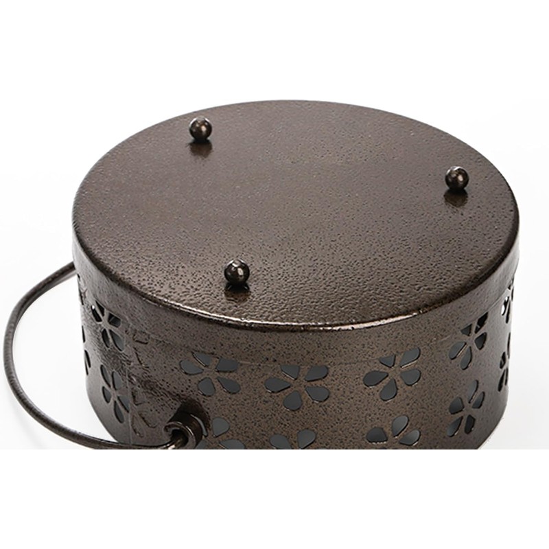LimCryspp Retro Portable Iron Mosquito Incense Holder with Processing Round