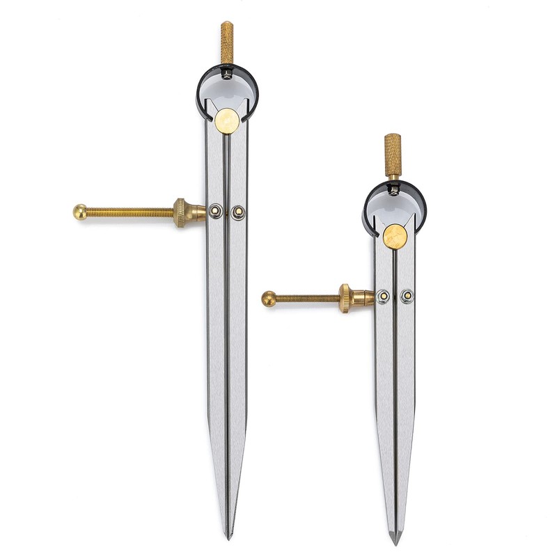 OSSIJAY 2 PCS Adjustable Lockable Spring Wing Divider Calipers, 6