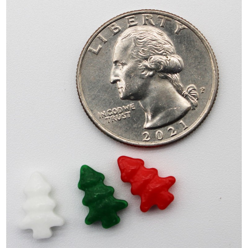 Tiny Christmas Tree Shaped Themed Hard Candies 8 Ounce Bag