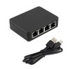 Universal 1 PC 1/4 1000Mbps Black ABS RJ45 LAN Network