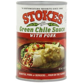 Stokes Green Chile Sauce with Pork, 2 Pack of 15 Ounce