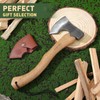 PURPLEBIRD Hatchet Axe with Sheath for Camping, 15 Inch Bushcraft