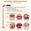 Concealer Brush 270 Slant Head Pencil Tip & Dual-Ended Sponge