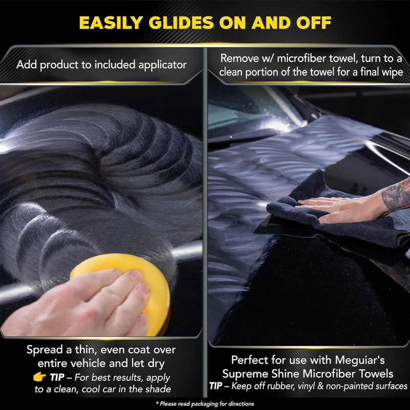 Meguiar's Gold Class Carnauba Plus Premium Paste Wax Bundle With