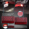 Partsam 6" Rectangular LED Combination Tail Lights Kit Red, 12V