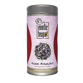 The Exotic Teapot - Supreme Assam Breakfast Tea, 150g Tin, FTGFOP1 Grade, Rich Loose Leaf Black Tea