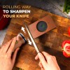 EVERGROVE Rolling Knife Sharpener Kit - Diamond-Coated Discs, Magnetic Angle