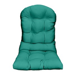 RSH Décor - Indoor/Outdoor Tufted Adirondack Chair Seat Cushion - Choose Color (Solid Cancun Blue / Green)