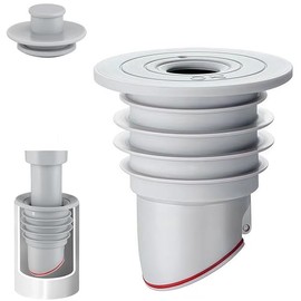 Washing Machine Drain Hose Seal, JHBKing Washer Drain Outlet Plug, Silicone, Prevent Odors and Backflow, Pipe Seal Ring, Sewer Seal Coupler for Washing Machine Box (Fit 1.75''–2.0'' ID Outlet)