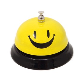 Honbay 3.3inch Cute Smiley Face Call Bell Customer Service Bell Game Bell Pet Training Bell