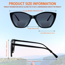 VisiWell 4 Pack Bifocal Reading Glasses for Women Men Sun Readers Spring Hinge Outdoor Sunglasses Fashion Bifocal Eyeglasses (4 Mix Color, 1.00, x)