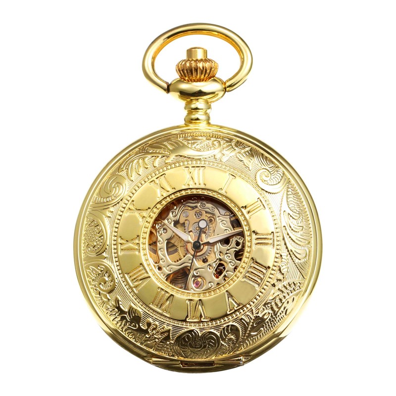 Treeweto - Reloj mecánico de bolsillo para hombre y mujer,