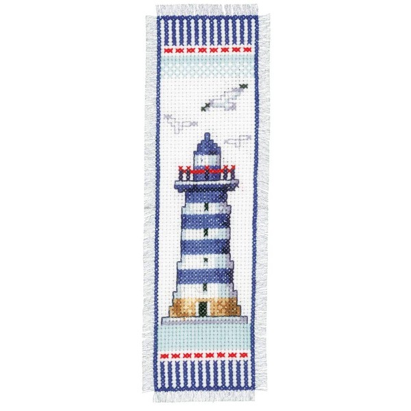 Vervaco Cross Stitch Bookmark Kit Lighthouse 2.4" x 8"
