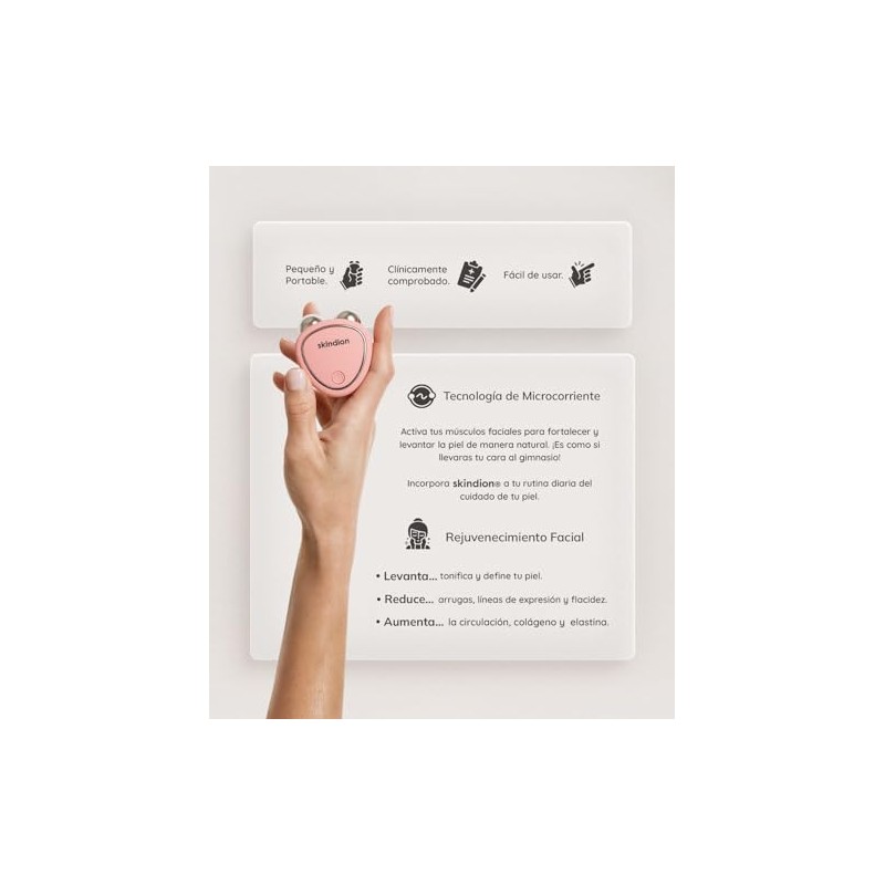 Skindion dispositivo de rejuvenecimiento facial con Microcorriente Reductor de arrugas