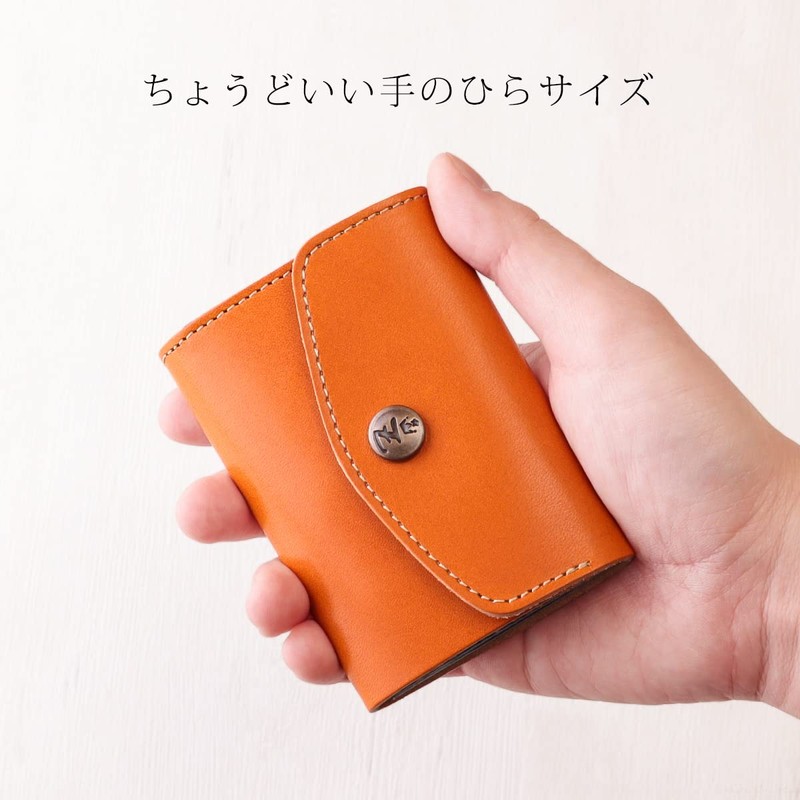 Zario Grande ZAG-0043 Men's Trifold Tochigi Leather Compact Mini Wallet,