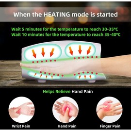 Belmint Electric Hand Massager with Air Compression and Heat, Cordless Finger Massager